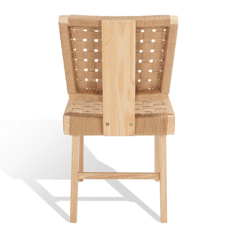 SAFAVIEH Couture Justice Woven Dining Chair (Set of 2) - 19 In. W x 24 In. D x 35 In. H - 19Wx24Dx35H