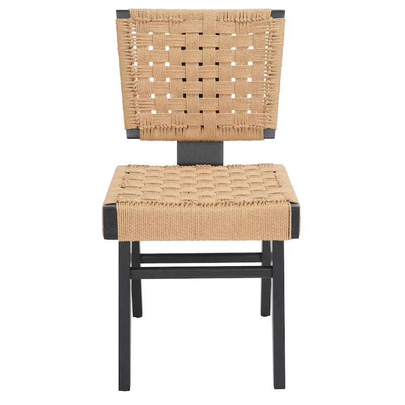 SAFAVIEH Couture Justice Woven Dining Chair (Set of 2) - 19 In. W x 24 In. D x 35 In. H - 19Wx24Dx35H