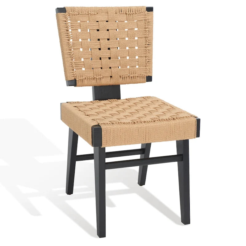 SAFAVIEH Couture Justice Woven Dining Chair (Set of 2) - 19 In. W x 24 In. D x 35 In. H - 19Wx24Dx35H