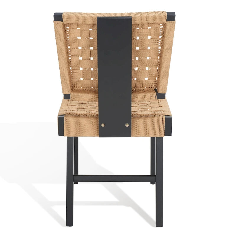 SAFAVIEH Couture Justice Woven Dining Chair (Set of 2) - 19 In. W x 24 In. D x 35 In. H - 19Wx24Dx35H