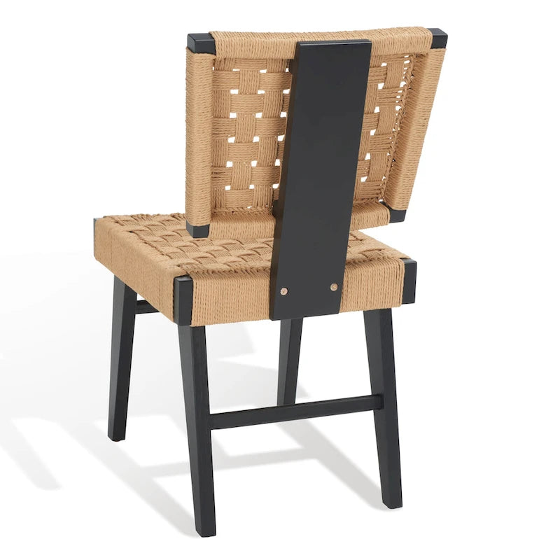 SAFAVIEH Couture Justice Woven Dining Chair (Set of 2) - 19 In. W x 24 In. D x 35 In. H - 19Wx24Dx35H