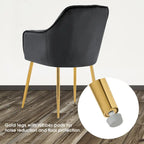 ivinta Tufted Dining Chairs Set of 2, Accent Chair with Solid Gold Plated Legs