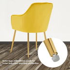 ivinta Tufted Dining Chairs Set of 2, Accent Chair with Solid Gold Plated Legs