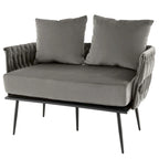Costway Modern Loveseat Sofa Upholstered Dutch Velvet Couch with Woven - See Details