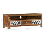 vidaXL TV Stand 47.2x11.8x15.7 Solid Wood Sheesham
