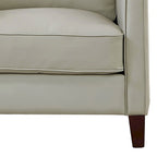 Hydeline Ashby Top Grain Leather Loveseat With Feather, Memory Foam and Springs