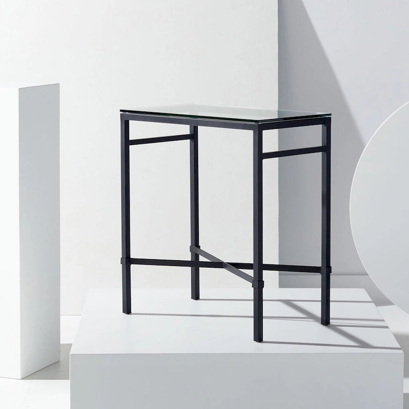 SAFAVIEH Couture Vallie Side Table - 22 W x 13 D x 25 H - 22Wx13Dx25H