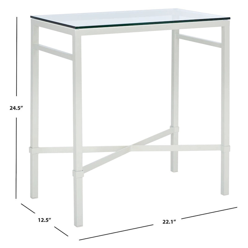 SAFAVIEH Couture Vallie Side Table - 22 W x 13 D x 25 H - 22Wx13Dx25H