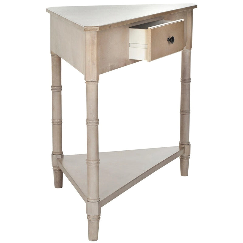 SAFAVIEH Calla Grey Corner Table - 33.9 x 17.3 x 28 - 34Wx17Dx28H