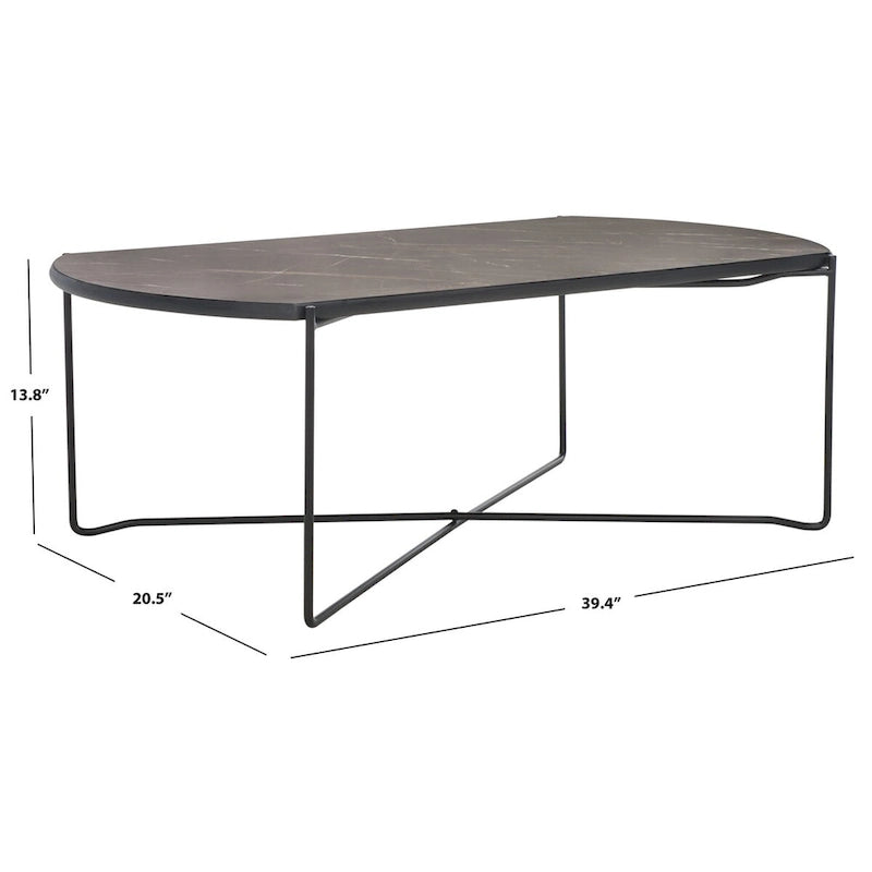 SAFAVIEH Leva Coffee Table - 39.4 In. W x 20.5 In. D x 13.8 In. H - 39Wx21Dx14H