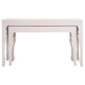 SAFAVIEH Norita White Lacquer Nesting Table - 51 x 13.3 x 31.5 - 51Wx13Dx32H
