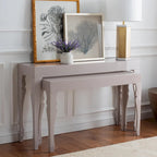 SAFAVIEH Norita White Lacquer Nesting Table - 51 x 13.3 x 31.5 - 51Wx13Dx32H