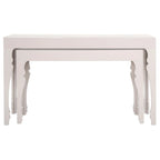 SAFAVIEH Norita White Lacquer Nesting Table - 51 x 13.3 x 31.5 - 51Wx13Dx32H