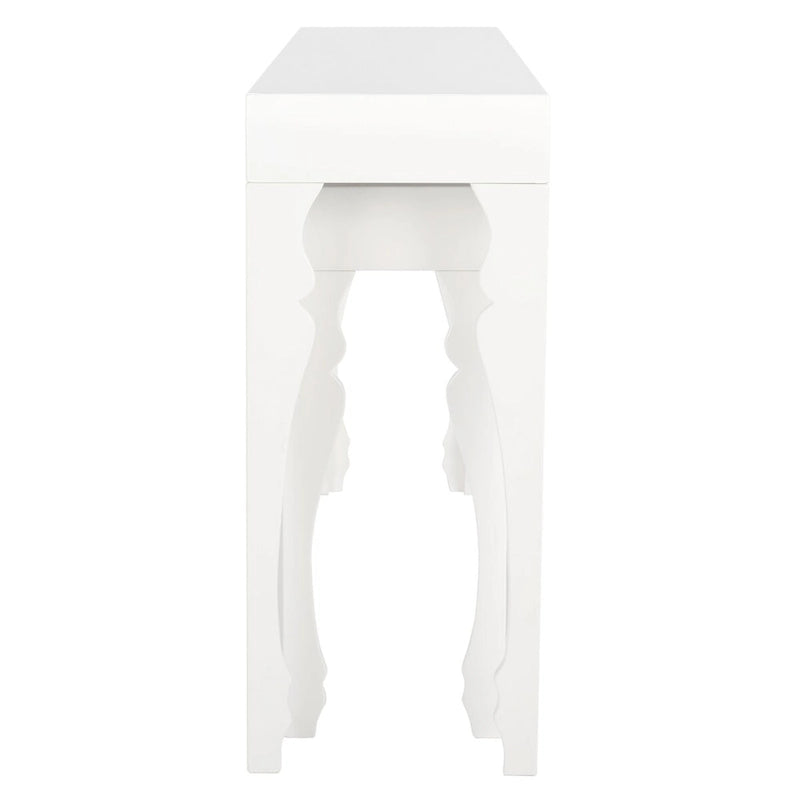 SAFAVIEH Norita White Lacquer Nesting Table - 51 x 13.3 x 31.5 - 51Wx13Dx32H