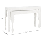 SAFAVIEH Norita White Lacquer Nesting Table - 51 x 13.3 x 31.5 - 51Wx13Dx32H