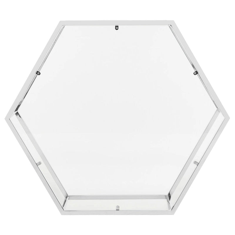 SAFAVIEH Kaycee Glass Chrome Hexagon Coffee Table - 36.2 x 31.5 x 13.8 - 36Wx32Dx14H