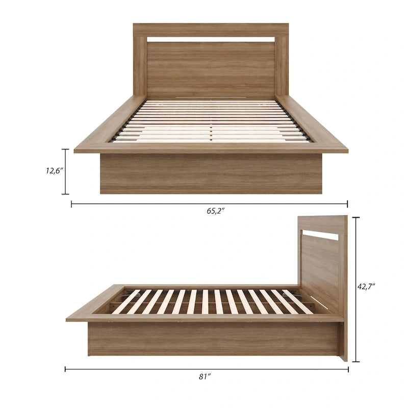 Malibu Platform Bed with Headboard