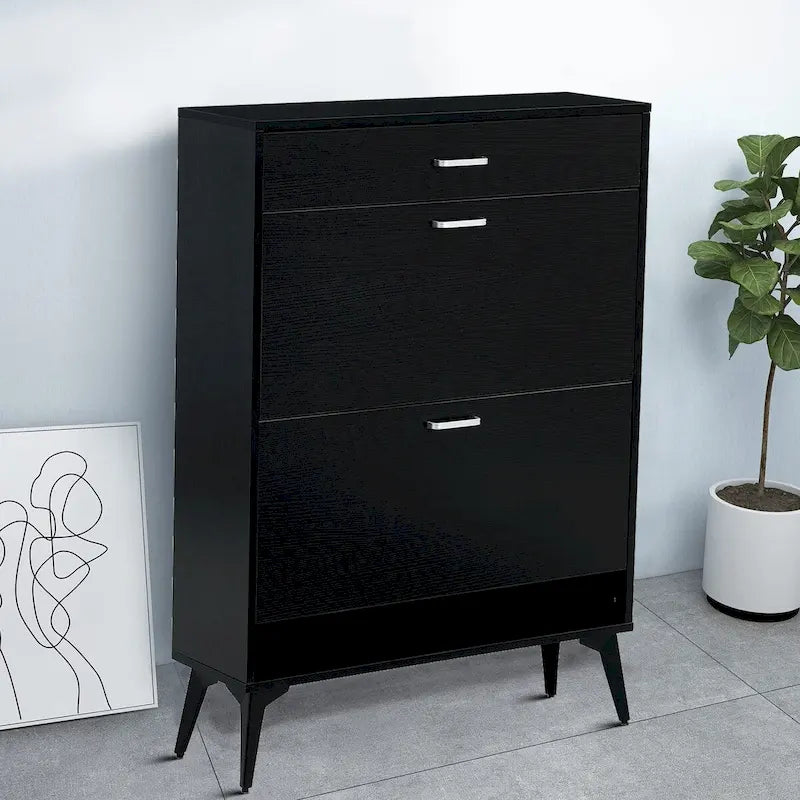 Minimalist Design Wooden Shoe Storage Cabinet, For Entrance Hallway Use