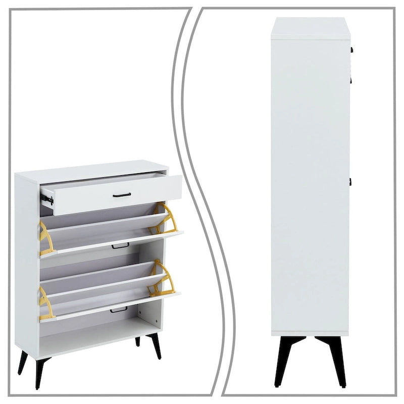 Minimalist Design Wooden Shoe Storage Cabinet, For Entrance Hallway Use