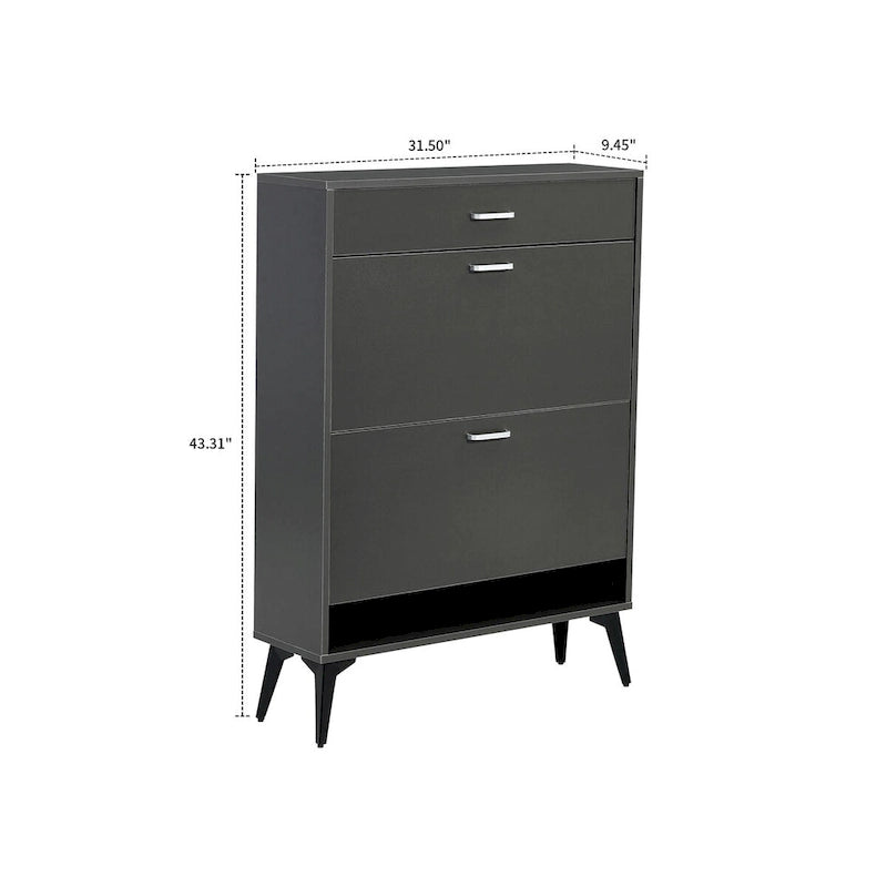 Minimalist Design Wooden Shoe Storage Cabinet, For Entrance Hallway Use