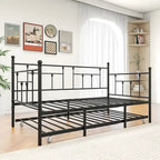 Metal Daybed Frame Platform with Trundle