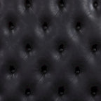 Furniture of America Eugene Traditional Solid Wood Panel Bed with Tufted Leatherette Headboard