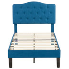 Javlergo Upholstered Platform Bed Frame with Adjustable Headboard, No Box Spring Needed