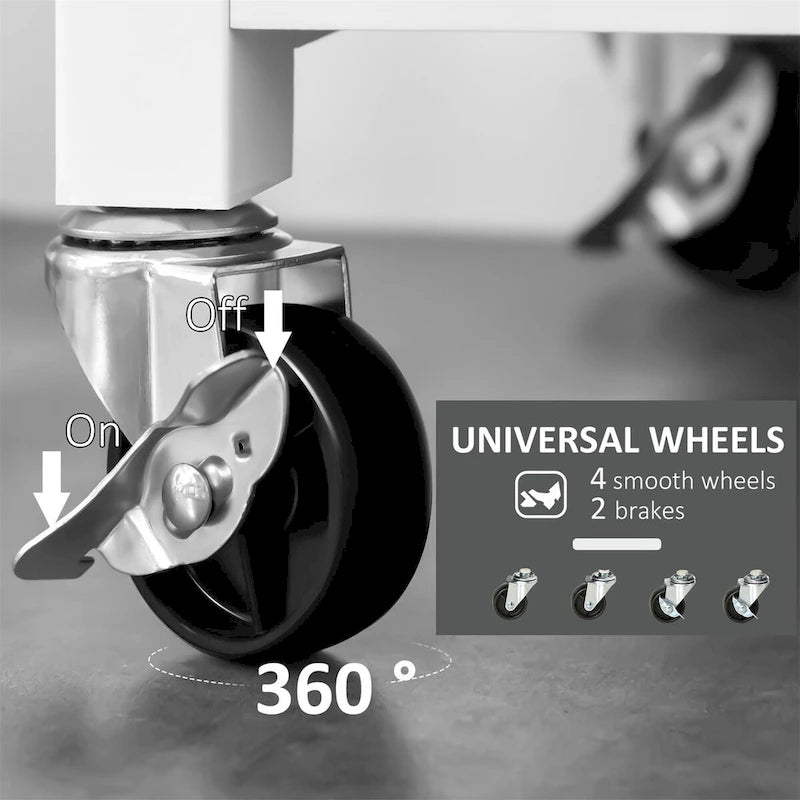 Kitchen Island with Stainless Steel Top