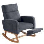 HOMYKA Rocking Chair for Nursery with Footrest