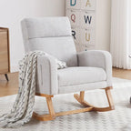HOMYKA Rocking Chair for Nursery with Footrest