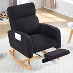 HOMYKA Rocking Chair for Nursery with Footrest