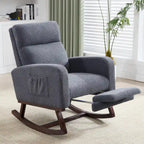 HOMYKA Rocking Chair for Nursery with Footrest
