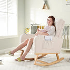 HOMYKA Rocking Chair for Nursery with Footrest