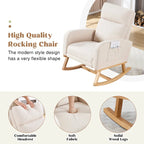 HOMYKA Rocking Chair for Nursery with Footrest