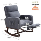 HOMYKA Rocking Chair for Nursery with Footrest