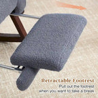 HOMYKA Rocking Chair for Nursery with Footrest