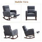 HOMYKA Rocking Chair for Nursery with Footrest