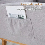 HOMYKA Rocking Chair for Nursery with Footrest