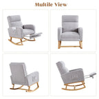 HOMYKA Rocking Chair for Nursery with Footrest