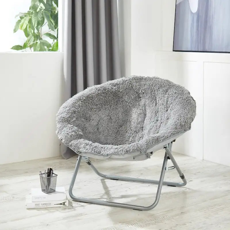 Mongolian Oversized Faux Fur Moonchair