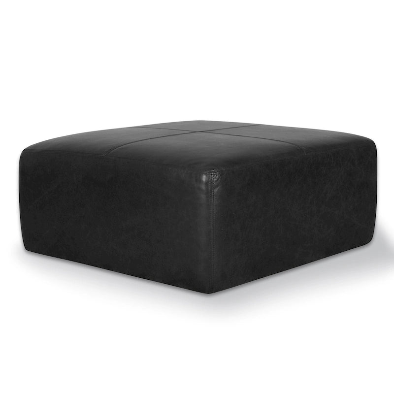 Poly & Bark Sequoia Ottoman - Full Grain Genuine Italian Leather
