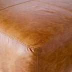 Poly & Bark Sequoia Ottoman - Full Grain Genuine Italian Leather