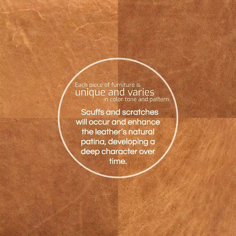 Poly & Bark Sequoia Ottoman - Full Grain Genuine Italian Leather