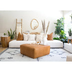 Poly & Bark Sequoia Ottoman - Full Grain Genuine Italian Leather