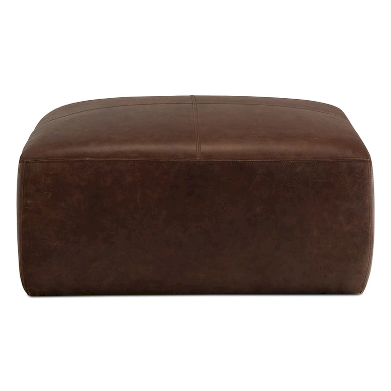 Poly & Bark Sequoia Ottoman - Full Grain Genuine Italian Leather