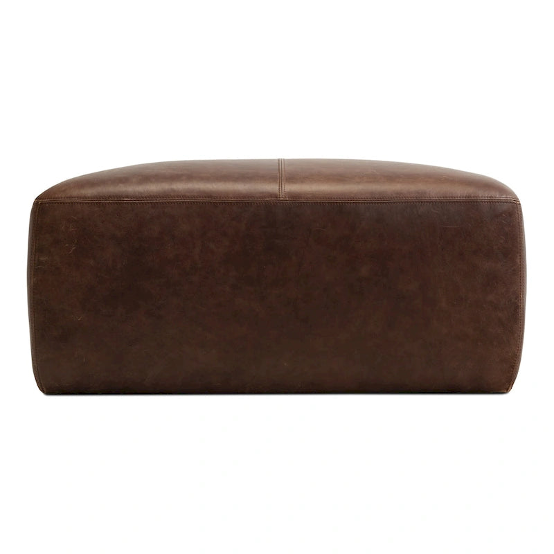 Poly & Bark Sequoia Ottoman - Full Grain Genuine Italian Leather