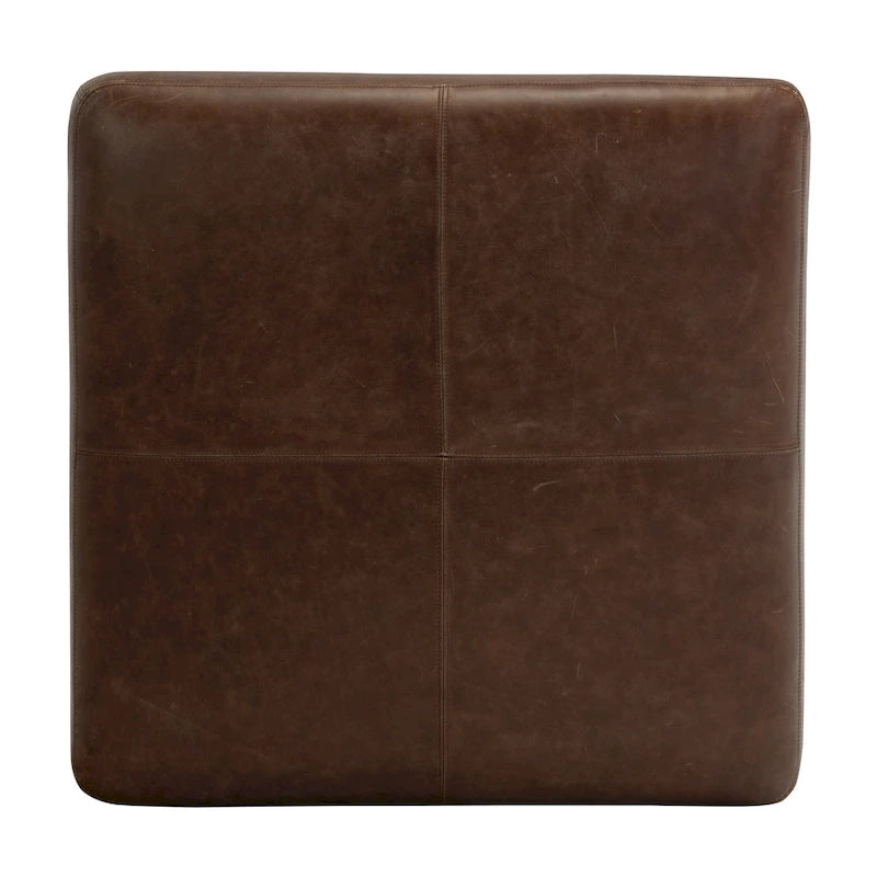 Poly & Bark Sequoia Ottoman - Full Grain Genuine Italian Leather
