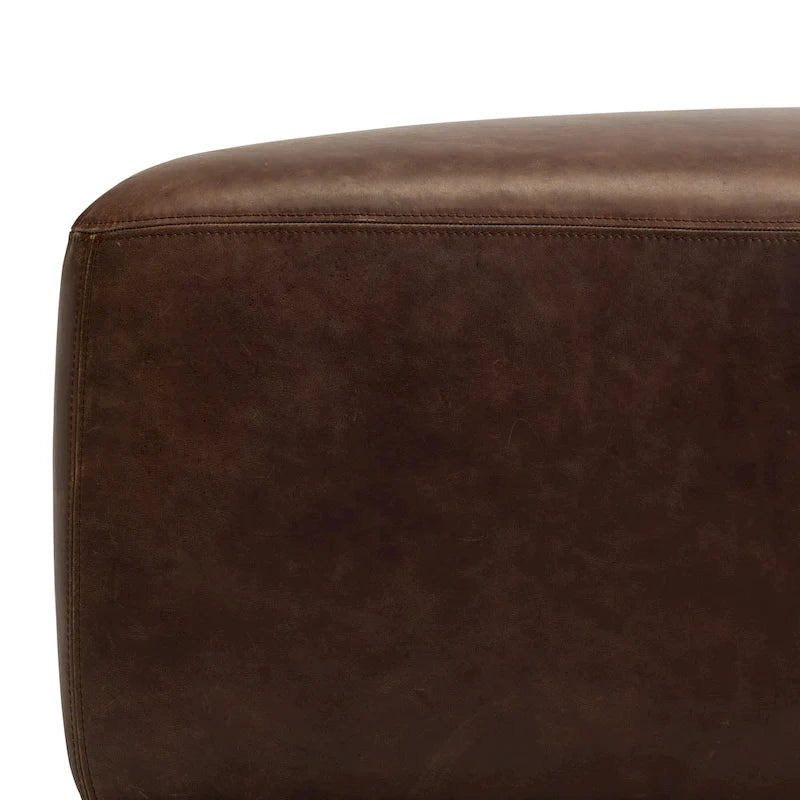 Poly & Bark Sequoia Ottoman - Full Grain Genuine Italian Leather