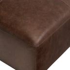 Poly & Bark Sequoia Ottoman - Full Grain Genuine Italian Leather