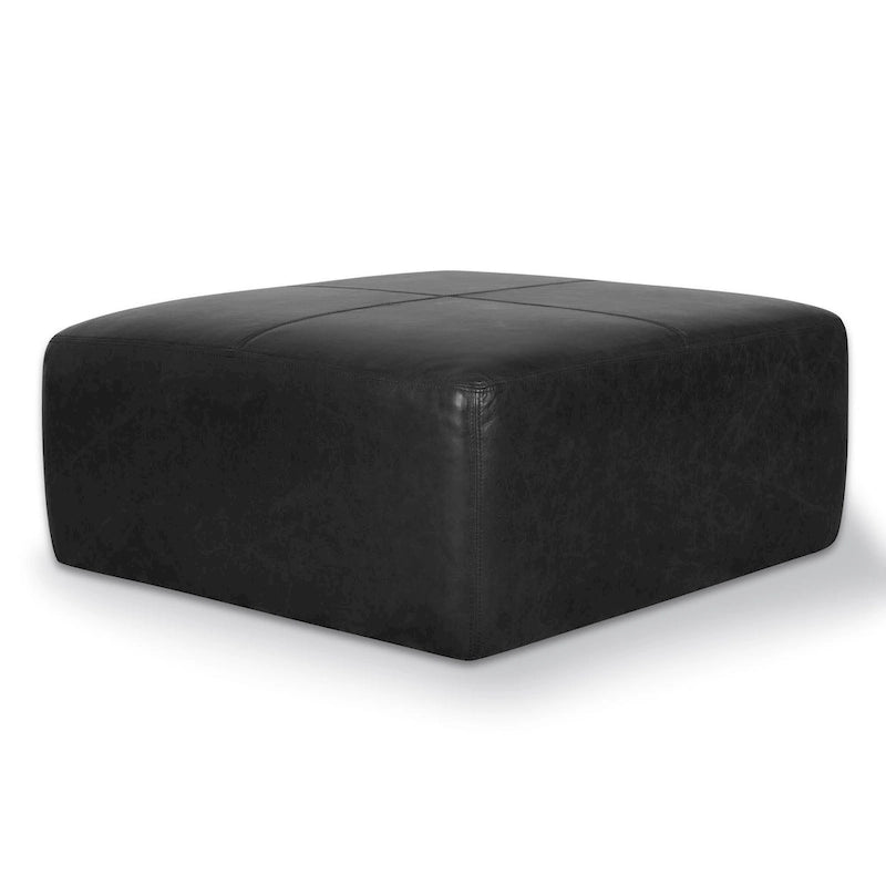 Poly & Bark Sequoia Ottoman - Full Grain Genuine Italian Leather